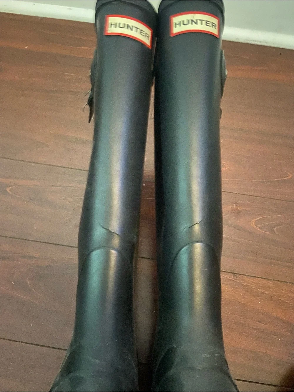 Hunter Black Tall Waterproof Rubber Boots - Picture 3 of 3
